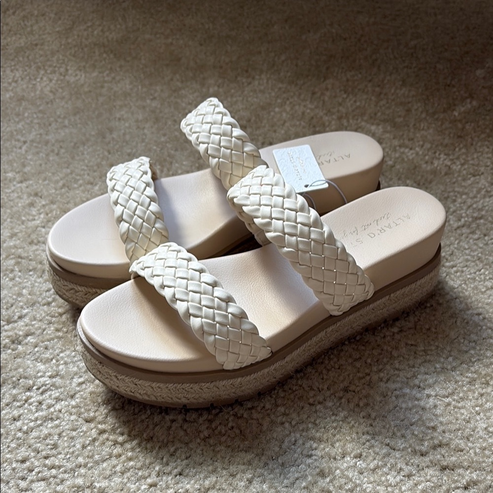 Altar'd State Cream Platform Sandals